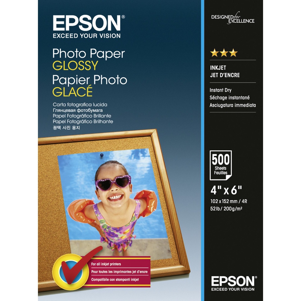 Epson Photo Paper Glossy 10x15 cm 500 Sheets 200 g