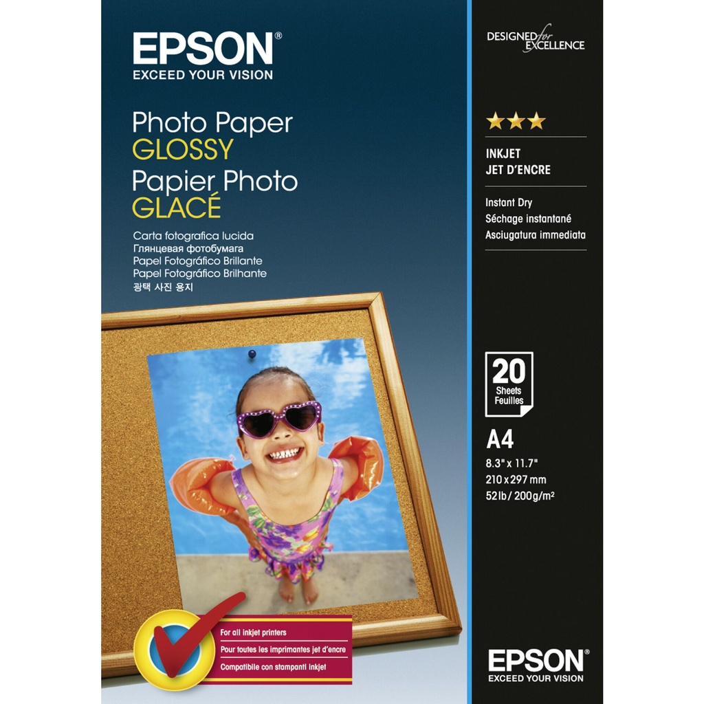Epson Photo Paper Glossy A 4 20 Sheets 200 g