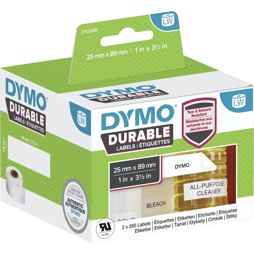 Dymo LW Durable 25 x 89 mm 2x 350 pcs