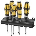 WERA 932/6 Kraftform Screwdriver Set with Rack