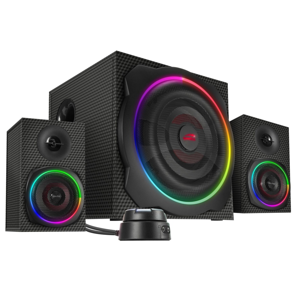 Speedlink GRAVITY CARBON RGB 2.1 Subwoofer System, black