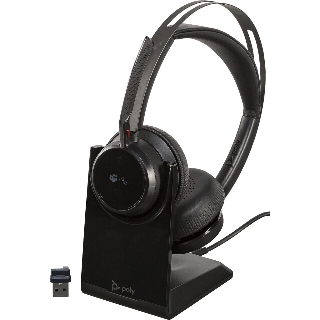 HP Poly Voyager Focus 2 UC Stereo w. Stand USB-C/A