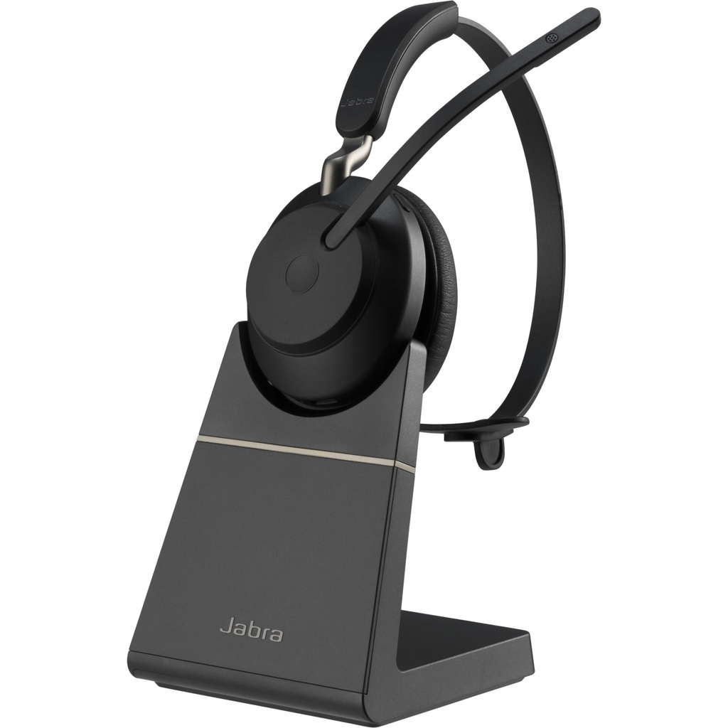 Jabra Evolve2 65 UC Mono Headset black BT USB-A + Charging Stand