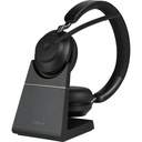 Jabra Evolve2 65 UC Stereo USB-A Headset black BT w.charging sta.