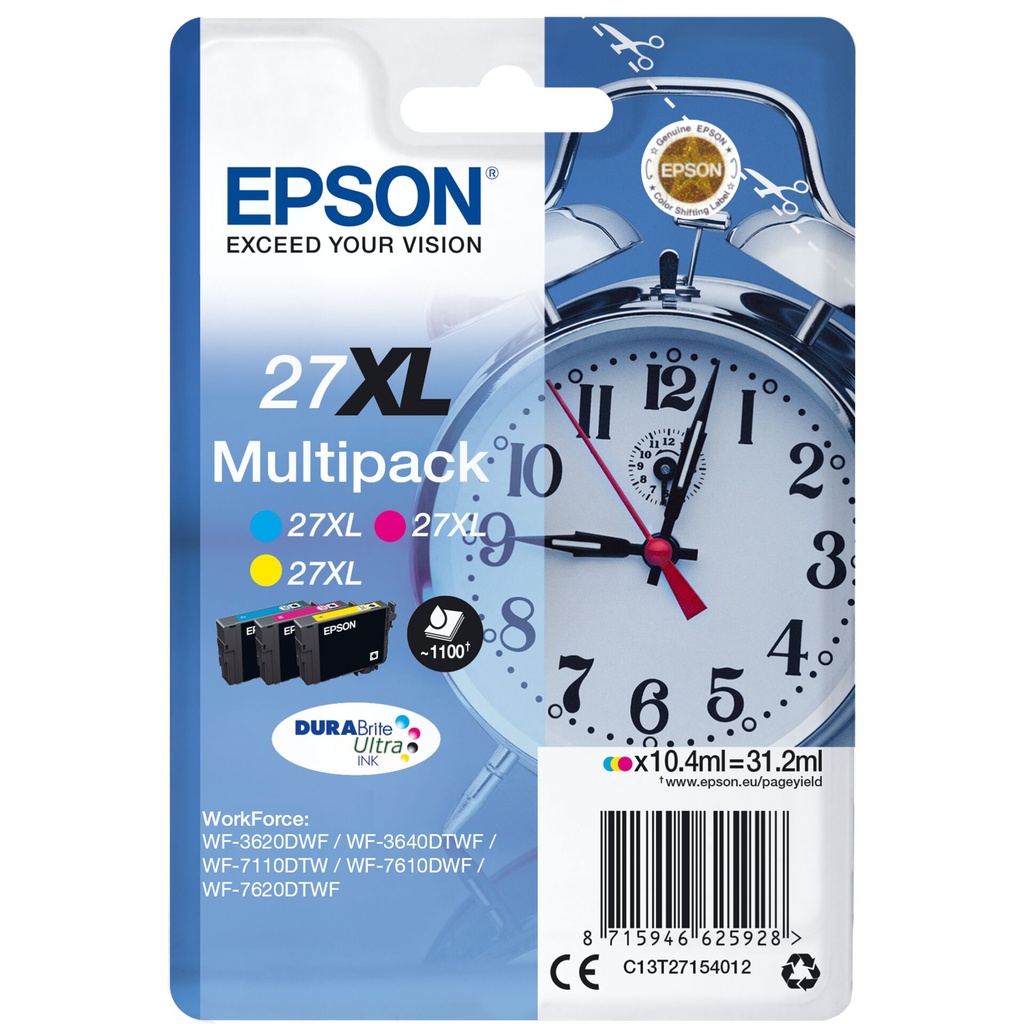 Epson DURABrite Ultra Ink 27 XL Multipack (3 colors)      T 2715