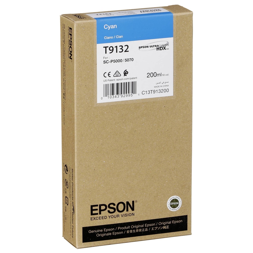 Epson ink cartridge cyan T 913 200 ml              T 9132