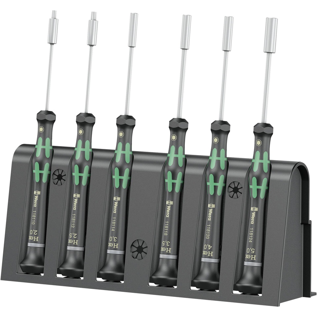 WERA 2069/6 for electronic applic. screwdriver set + Rack