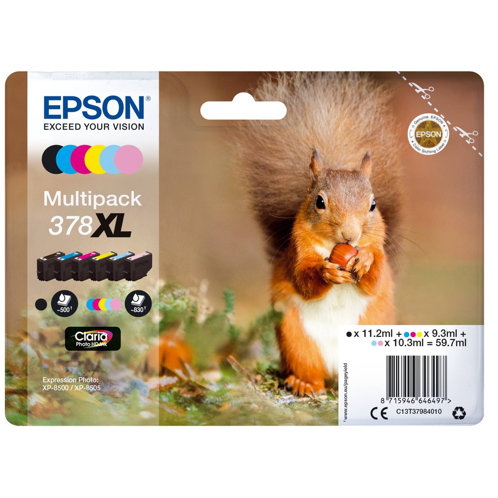 Epson Multipack Claria Photo HD T 378 XL (6 colors)       T 3798