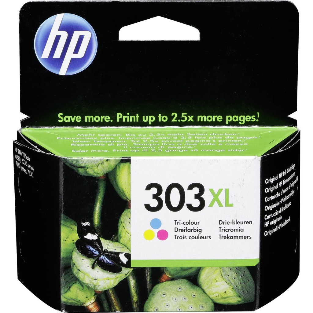 HP T6N03AE ink cartridge 3-colors No. 303 XL