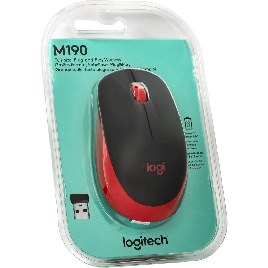 Logitech M190 red