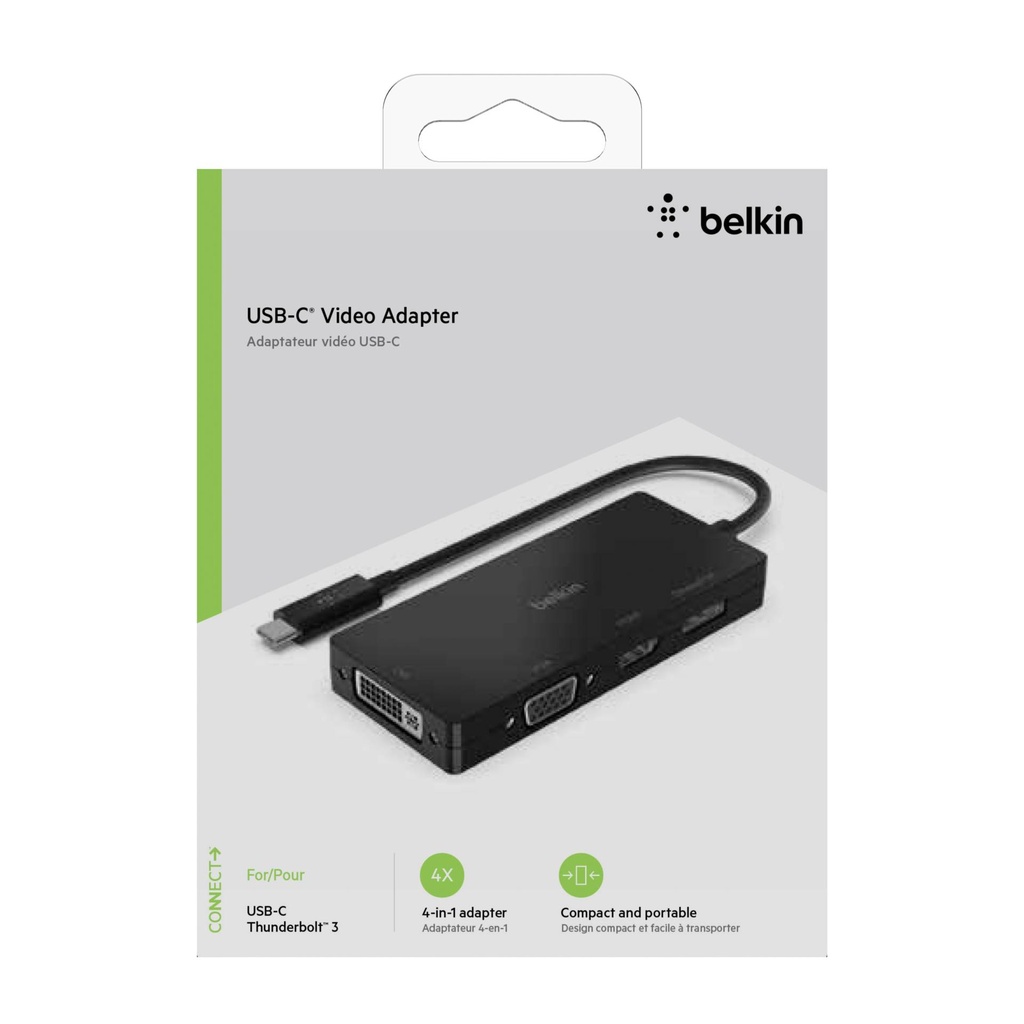Belkin USB-C to HDMI / VGA / DisplayPort-Adapter   AVC003btBK