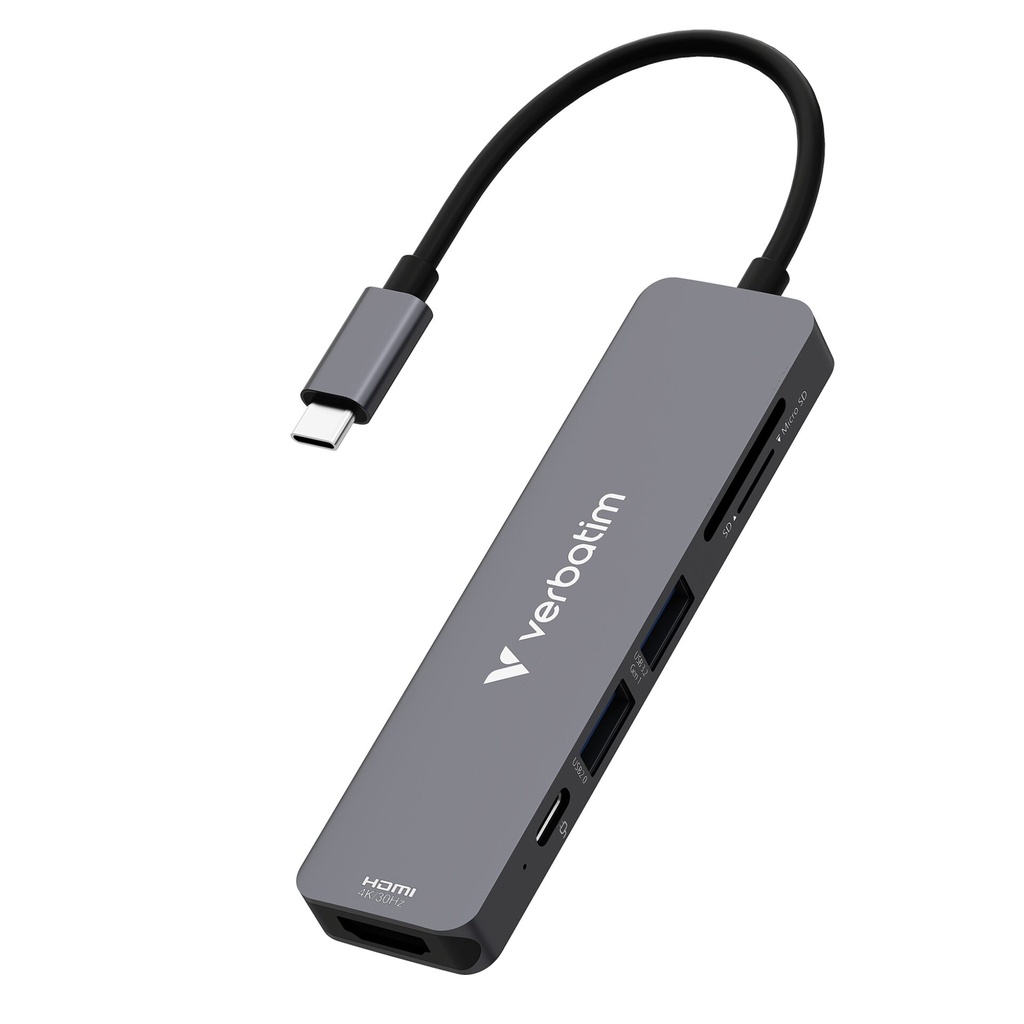 Verbatim USB-C Essentials Multi- Port Hub 6 Port/card read. 32156