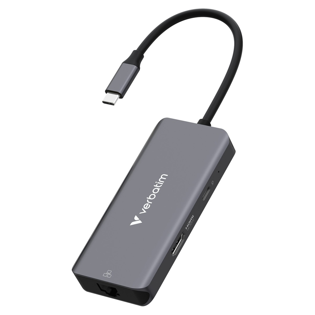 Verbatim USB-C Essentials Multi- Port Hub 6 Port with RJ45  32157