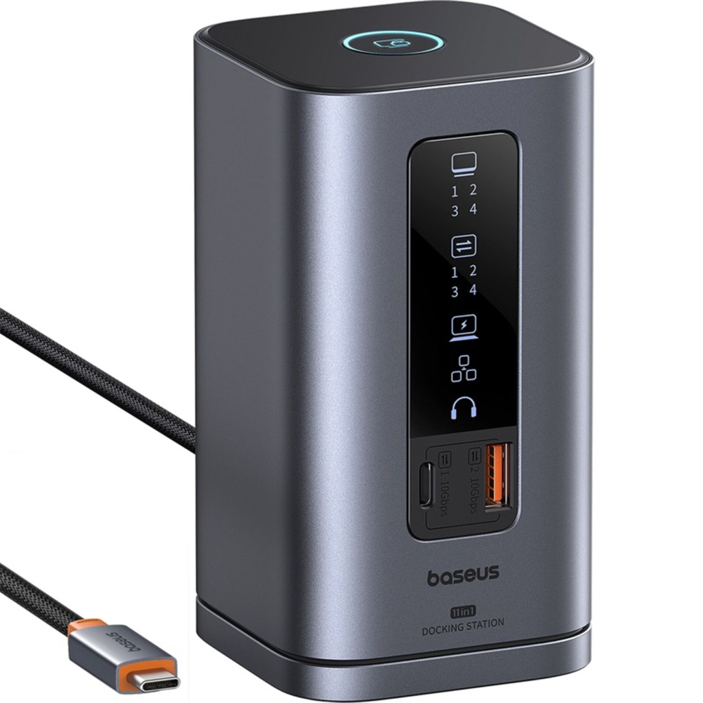 Baseus Spacemate Series 11-in-1 (WIN) Docking Station, Grau