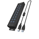 ICY BOX IB-HUB1720-U3 18+2 Port USB Hub, 96W Netzteil