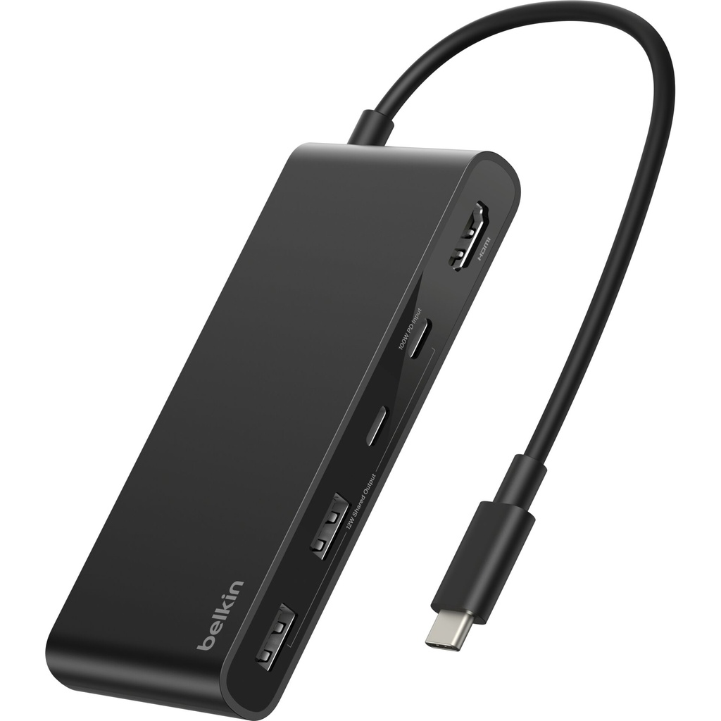 Belkin CONNECT USB-C 7-in-1 mit Dual USB-C Ports,schw.AVC023hqBK
