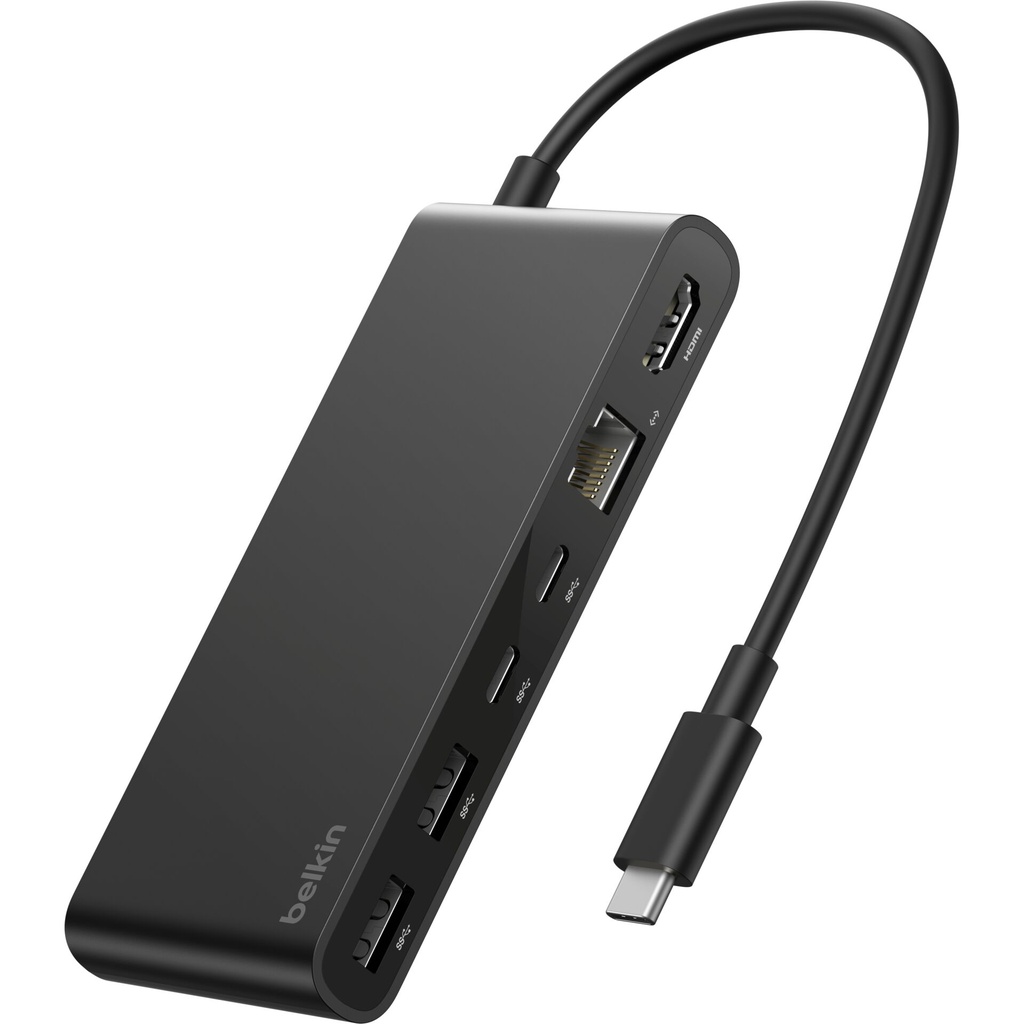 Belkin CONNECT USB-C 8-in-1 Hub Dual USB-C Ports schw.INC024hqBK