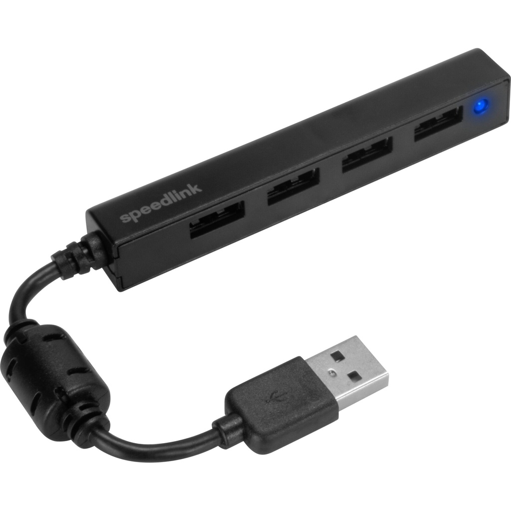 Speedlink SNAPPY SLIM USB Hub 4-Port, USB 2.0, Passive, black