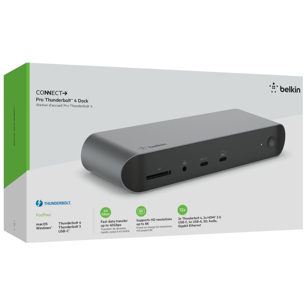 Belkin Thunderbolt 4 Dock Pro incl. 0,8m Cable INC006vfSGY