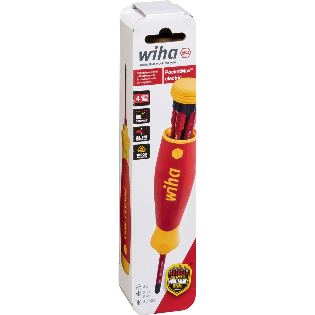 Wiha screwdriver with bit magazine PocketMax electric