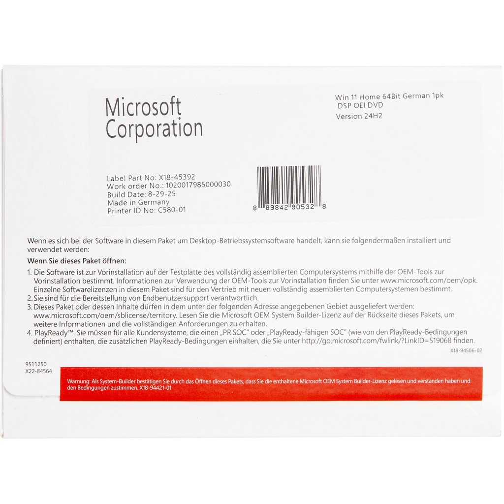 Microsoft Windows 11 Home 64 bit