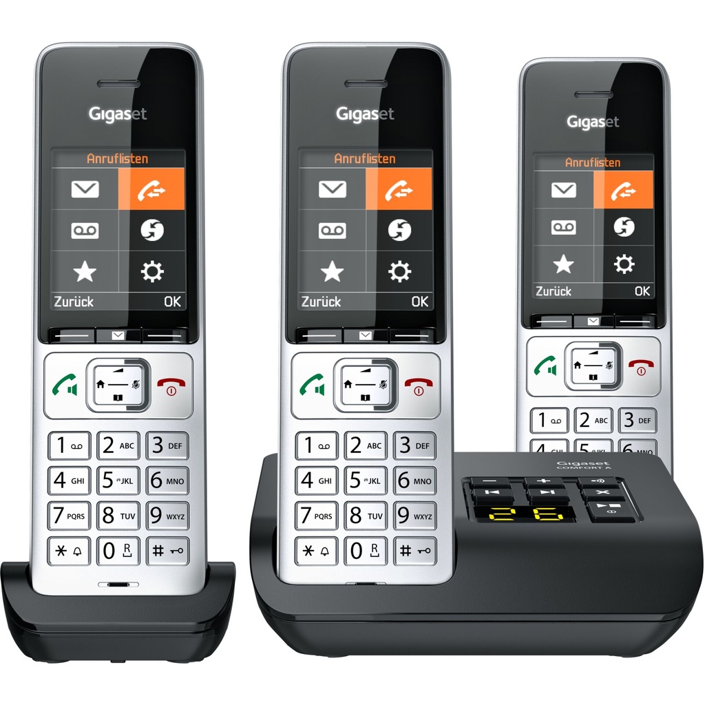 Gigaset COMFORT 500A trio silver-black