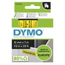 Dymo D1 12mm Black/Yellow labels 45018