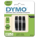 1x3 Dymo Embossing Labels 9mm black