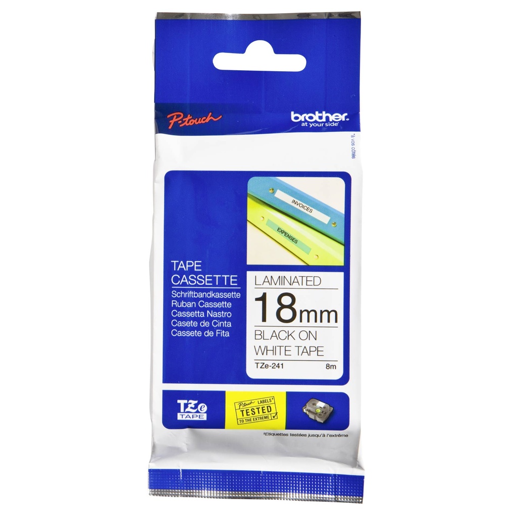 Brother labelling tape TZE-241 white/black   18 mm