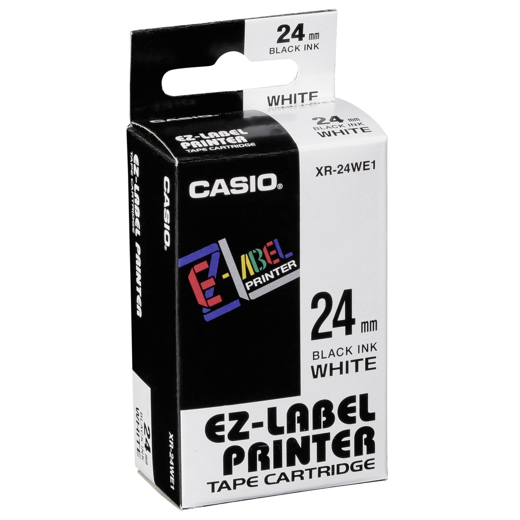 Casio XR-24 WE 1 24 mm black on white
