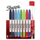 1x8 Sharpie Twin Tip Permanent- marker UF + F 8 colours