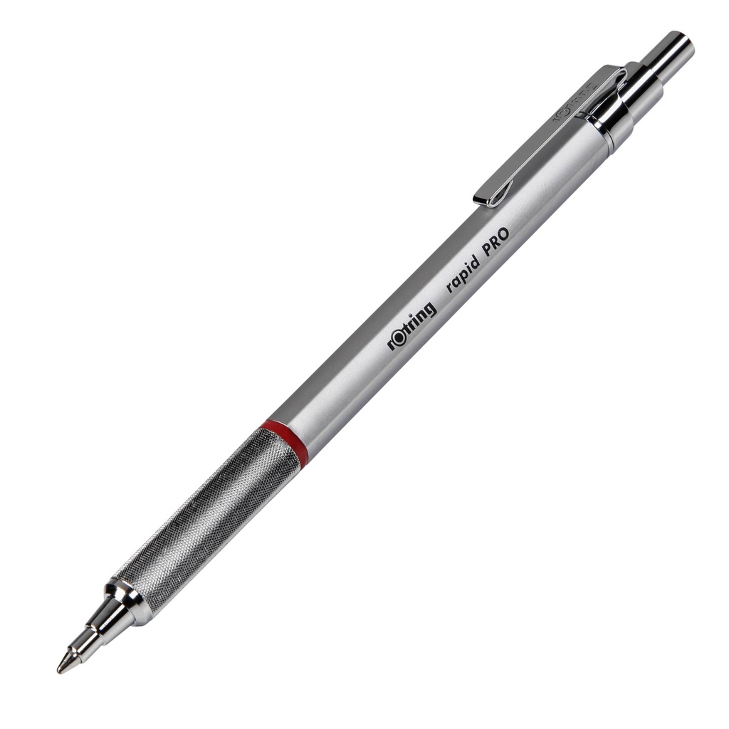 rotring Rapid Pro Ballpoint Pen Chrome with Refill M-Blue