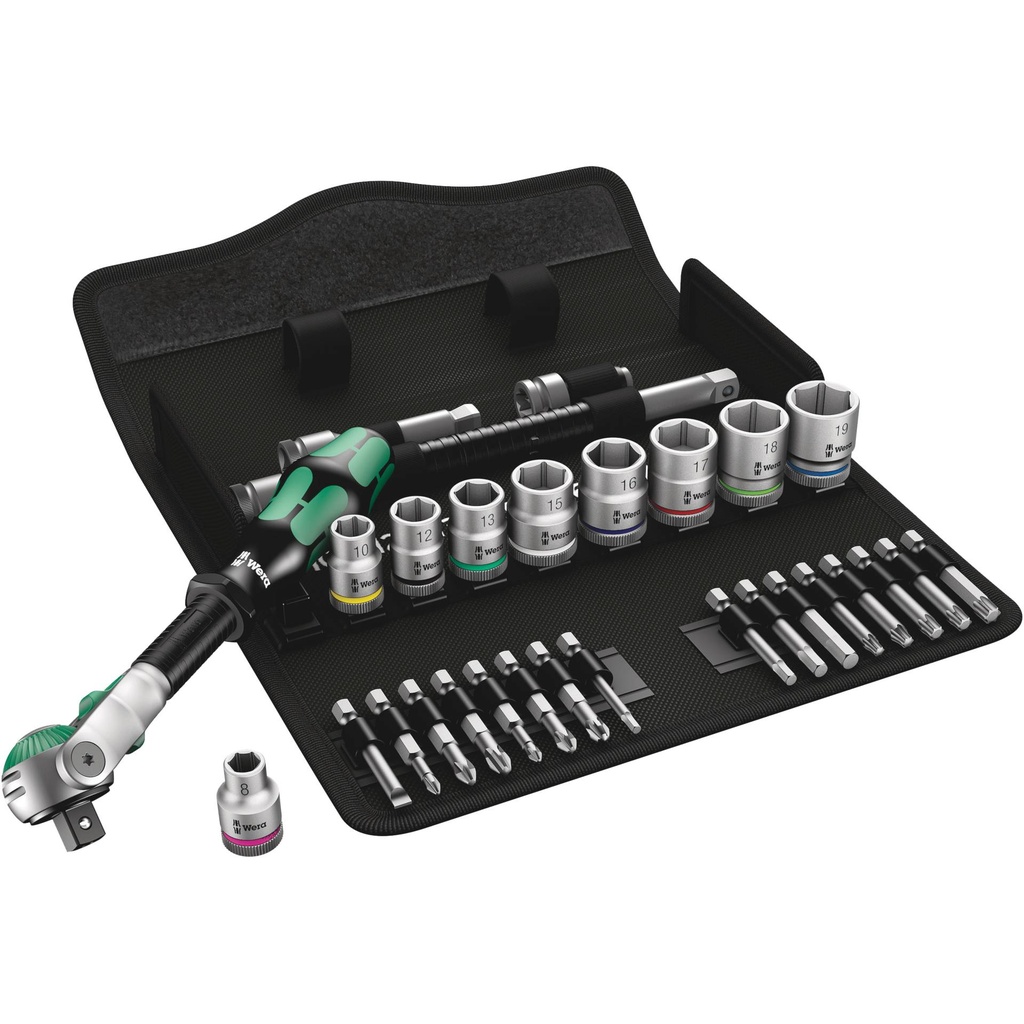 Wera 8100 SB 6 Zyklop Speed Ratchet Set 3/8  Drive metric