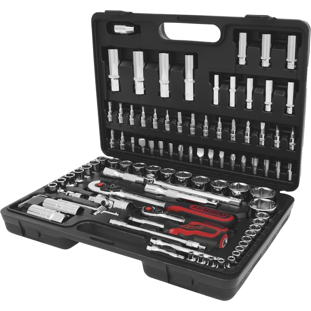 KS Tools 1/4 + 1/2  CHROMEplus Socket Set 96 pcs