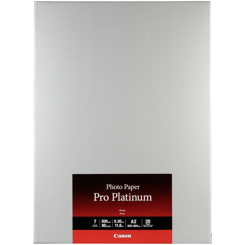 Canon PT-101 A 2, 20 Sheets Photo Paper Pro Platinum 300 g