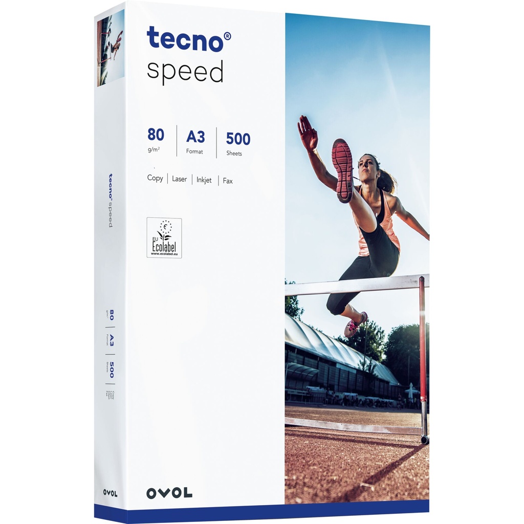 5x 500 Sheets tecno speed A 3 Universal Paper 80 g white