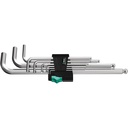 WERA 950/9 Hex-Plus 1 L-key set metric, chrome-plated