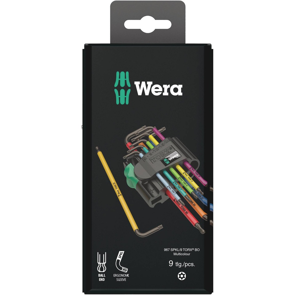 WERA 967/9 TX BO SB L-key set, Blacklaser