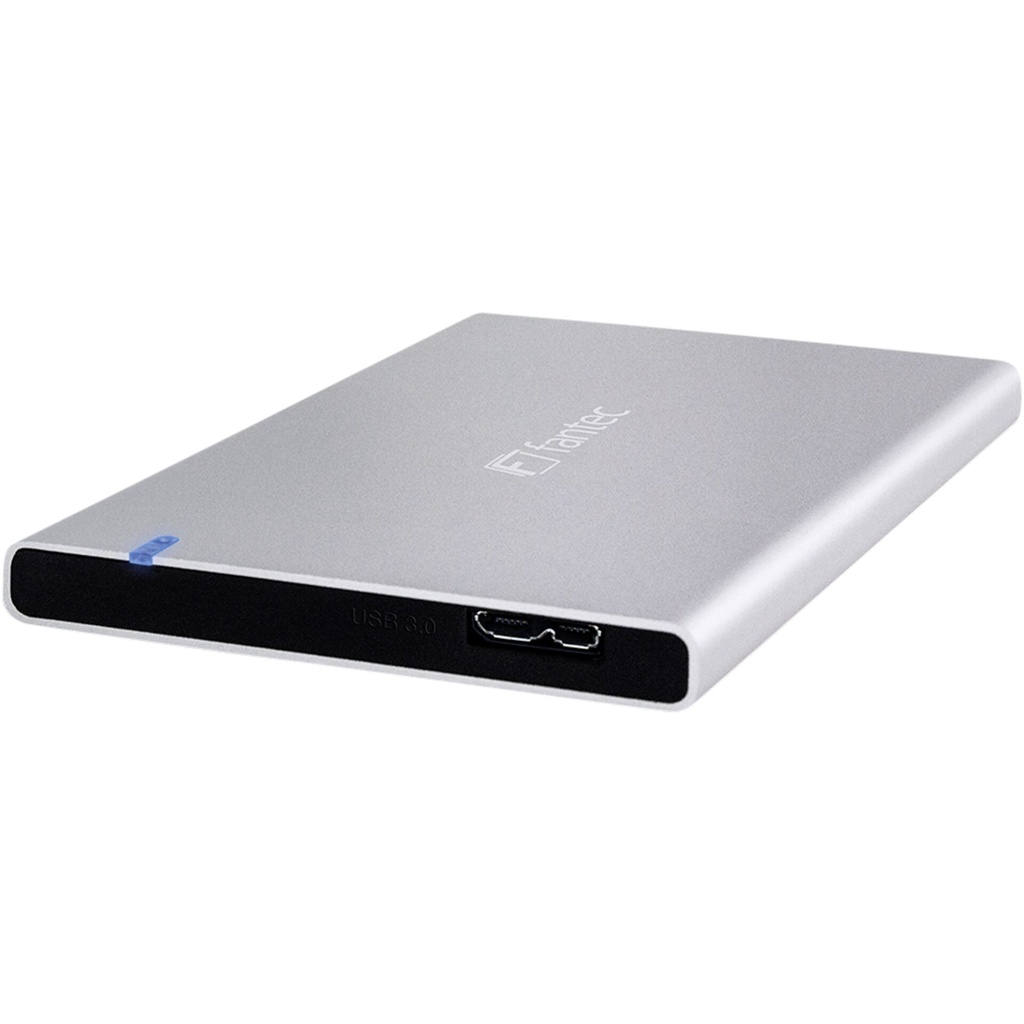 FANTEC ALU7MMU3 silver Aluminium 2,5  SATA, USB 3.0, 7mm