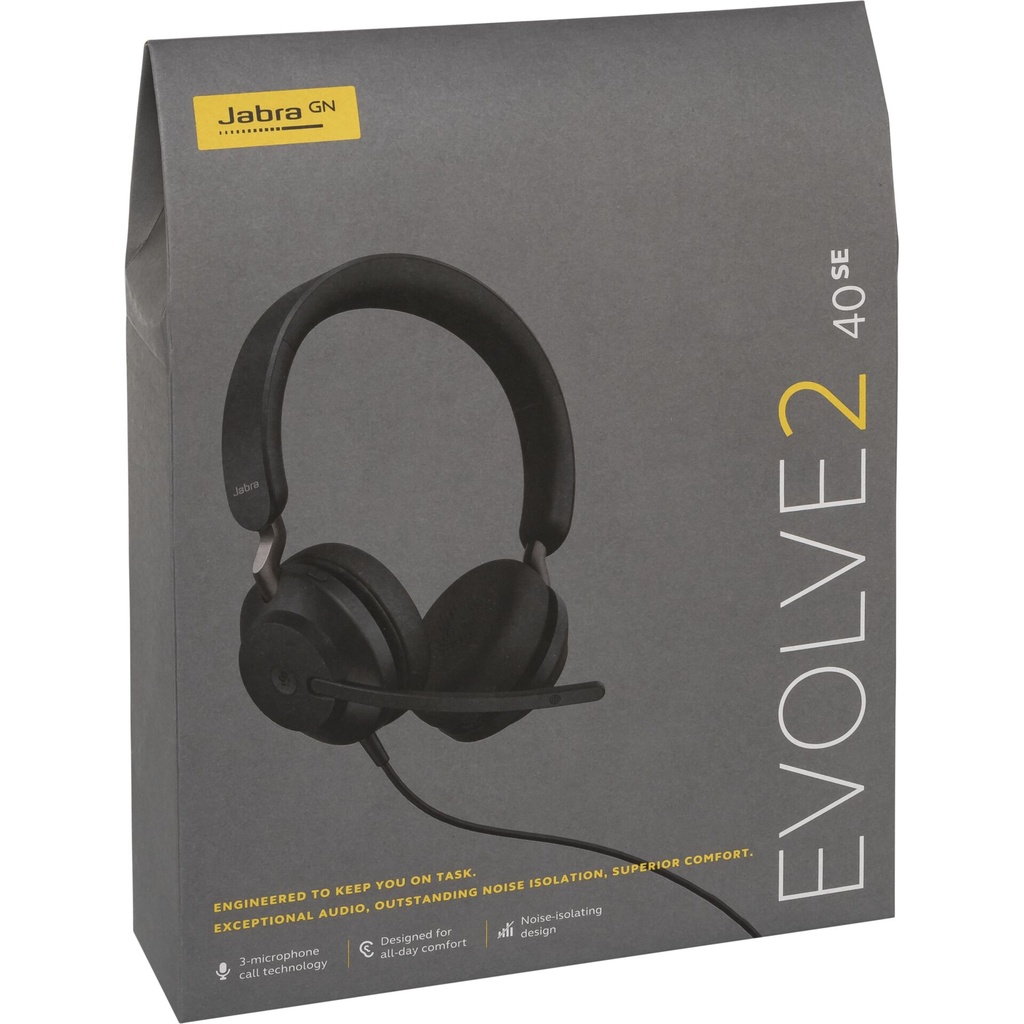 Jabra Evolve2 40 SE MS Stereo Headset black USB-C