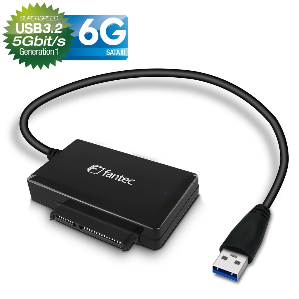 FANTEC USB 3.2 Gen 1A SATA 6G Adapter DOCK SSD HDD black
