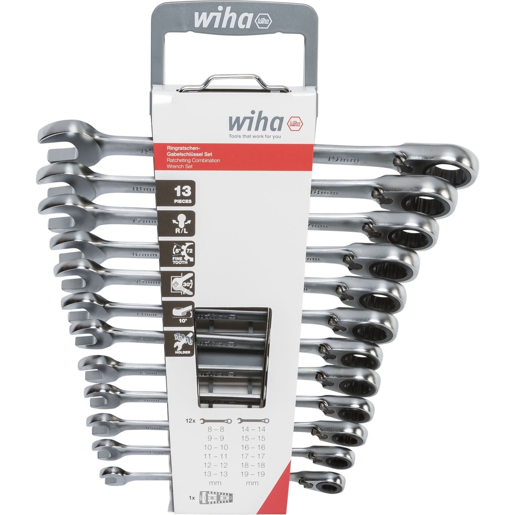 Wiha ring ratchet open-end spanner Set