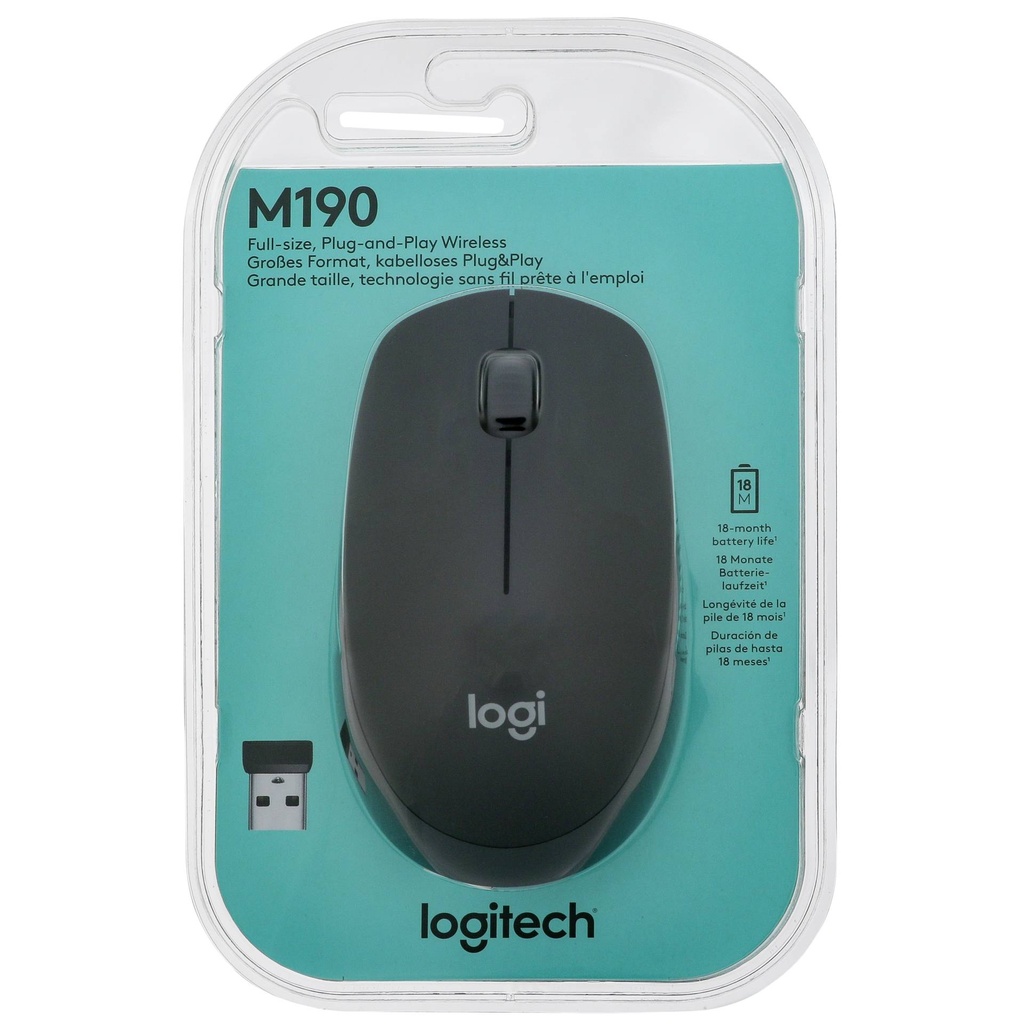 Logitech M190 anthracite cordless Mouse