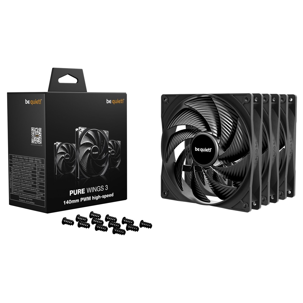 be quiet! Pure Wings 3 140mm PWM HS Gehäuselüfter 3-Pack
