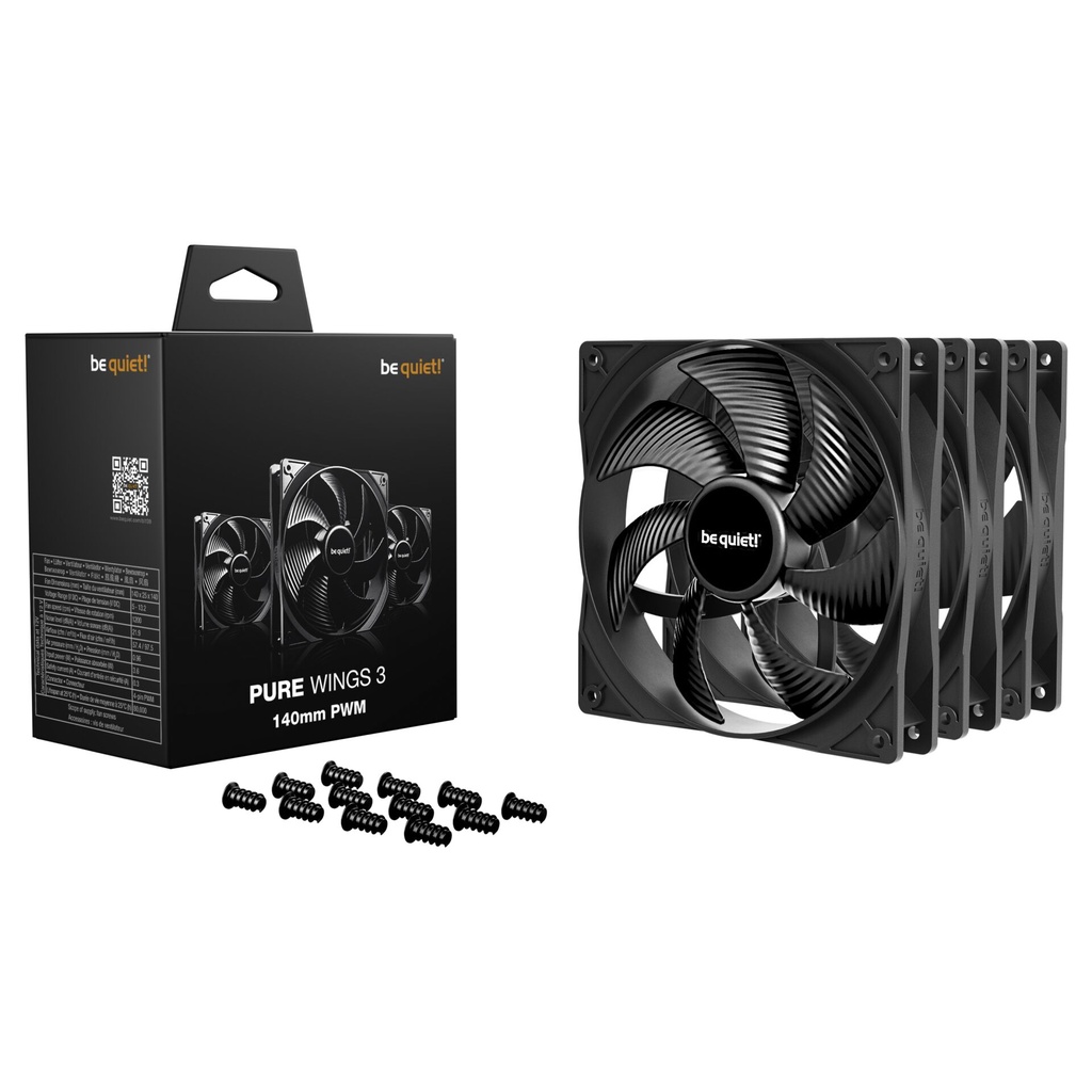 be quiet! Pure Wings 3 140mm PWM Gehäuselüfter 3-Pack