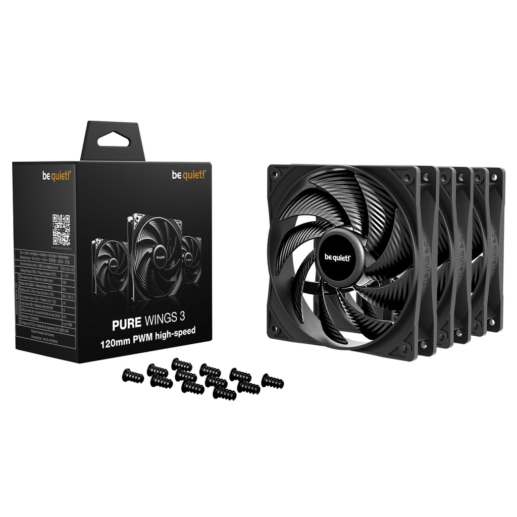 be quiet! Pure Wings 3 120mm PWM HS Gehäuselüfter 3-Pack