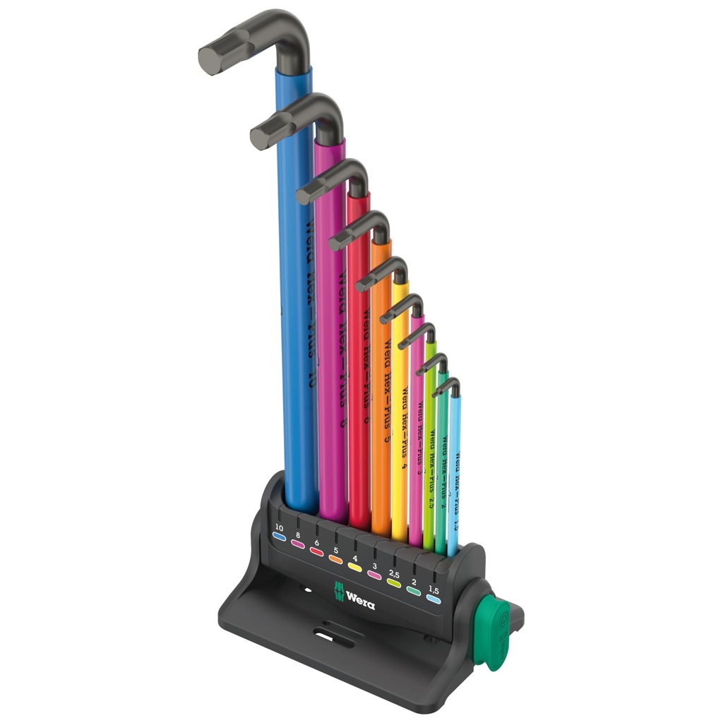 Wera 950/9 Hex-Plus Multicolour 3 angle wrench set