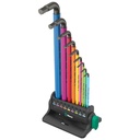 Wera 950/9 Hex-Plus Multicolour 3 angle wrench set