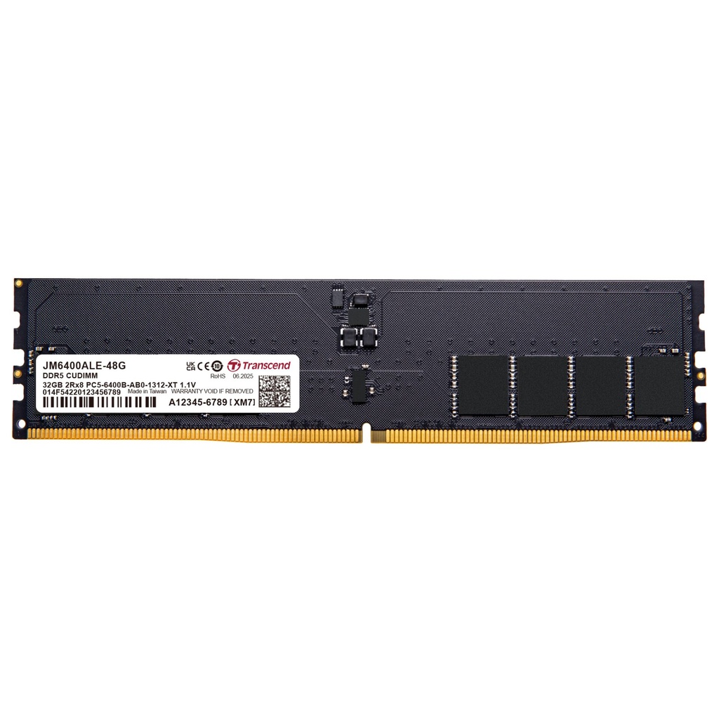 Transcend JetRAM DDR5 6400  48GB CU-DIMM 2Rx8 2Gx8 CL52