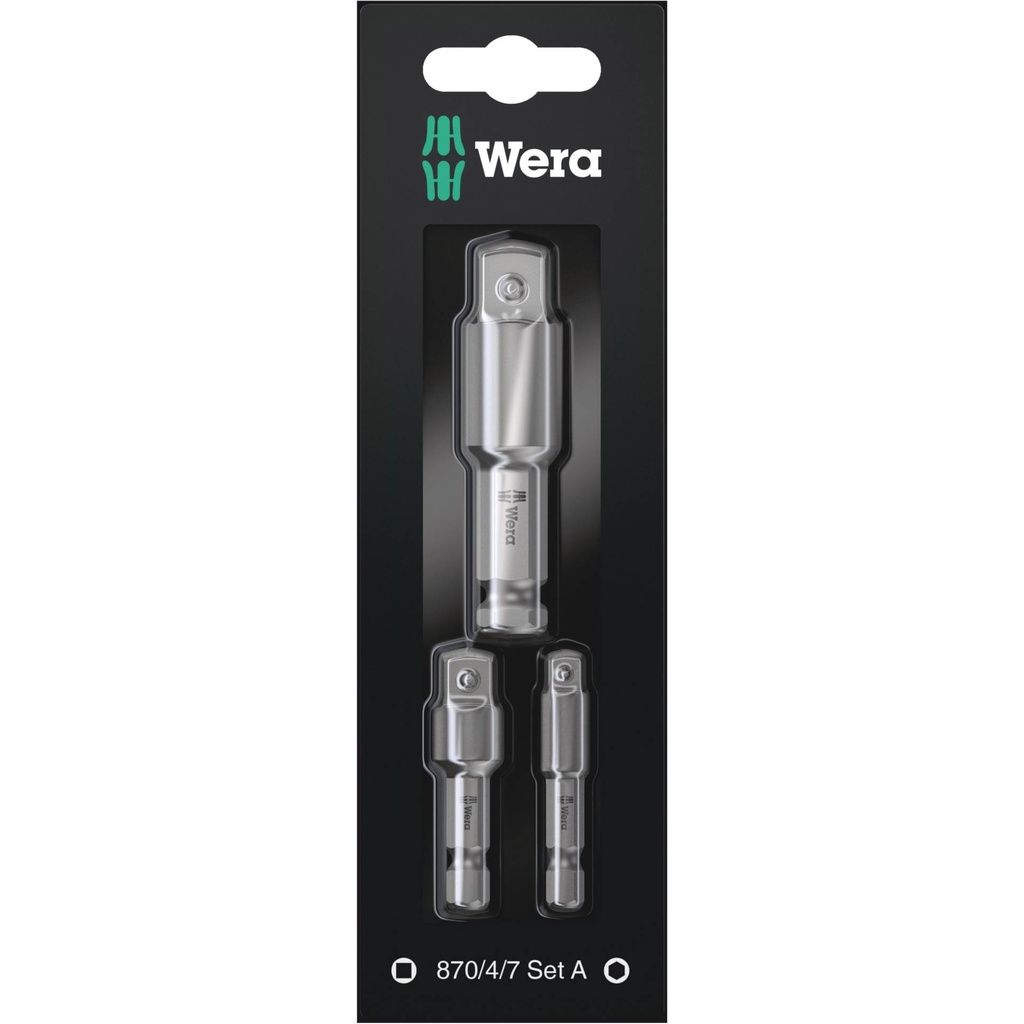 WERA 870/4/7 Set A SB Tool Shafts